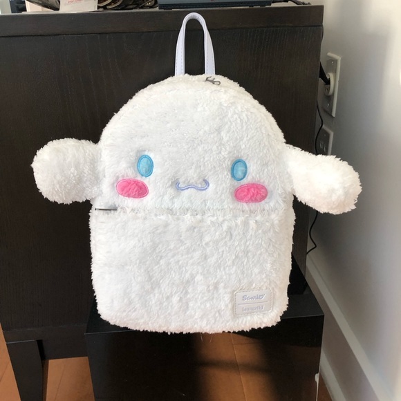 LOUNGEFLY CINNAMROLL FUZZY BACKPACK NEW WITH TAGS main image 13